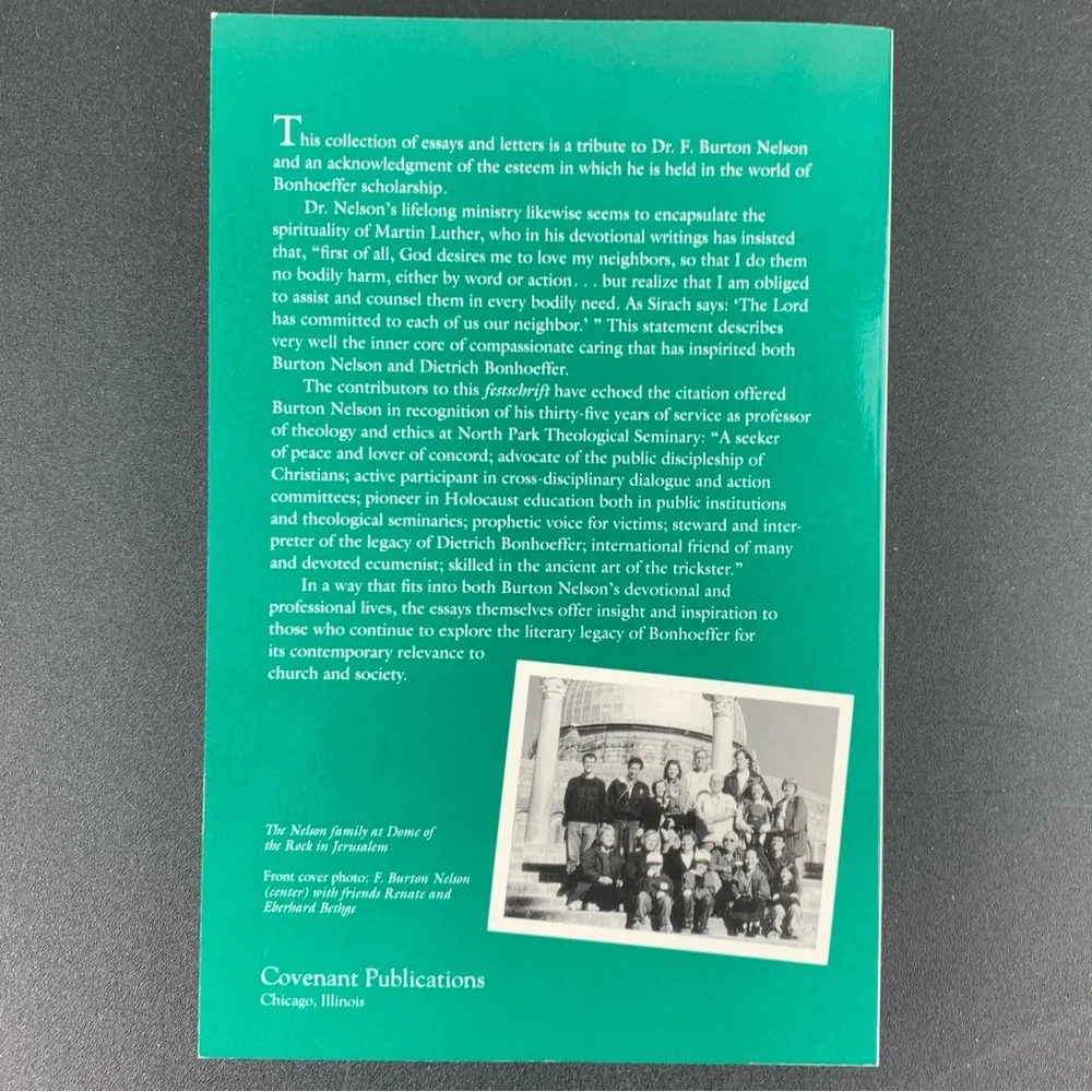 Reflections on Bonhoeffer: Essays in Honor of F. Burton Nelson. 1999.